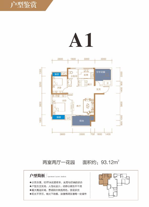 華邦時(shí)代廣場(chǎng)（深藍(lán)時(shí)代）戶型圖1